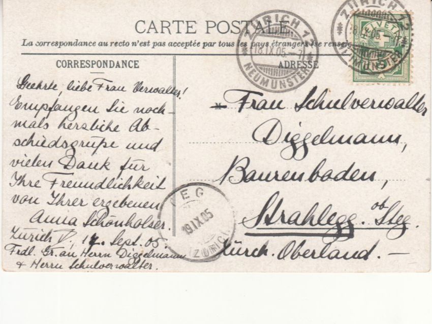 Cartoline postali: Zürich Kreuzkirche 1905 – Usato da Bürglen TG venduto da StampGraf 1