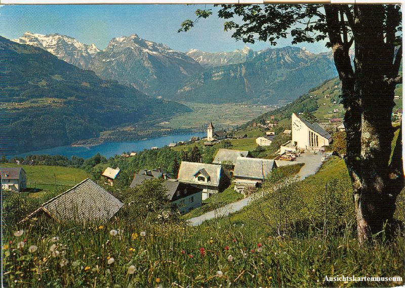 Cartoline postali: Amden - mit Walensee + 1983 – Usato da Emmenbrücke venduto da teestube