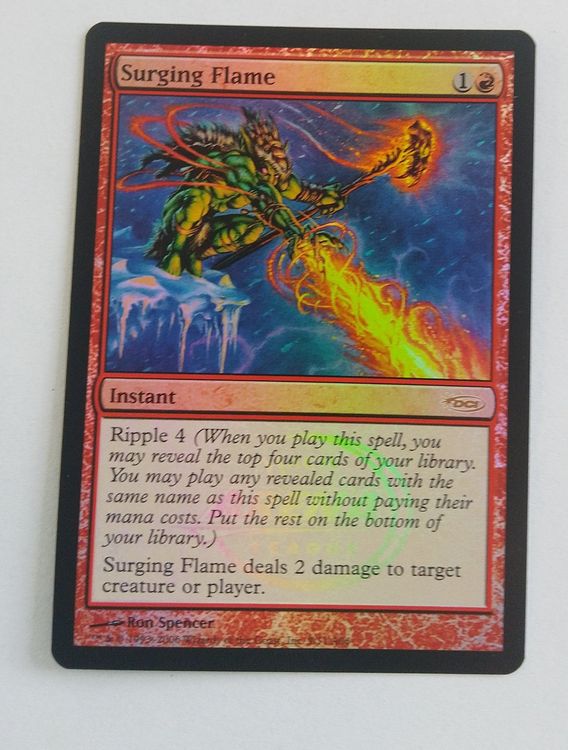 4x Magic the Gathering Karte Surging Flame foil Arena League (Gebraucht ...