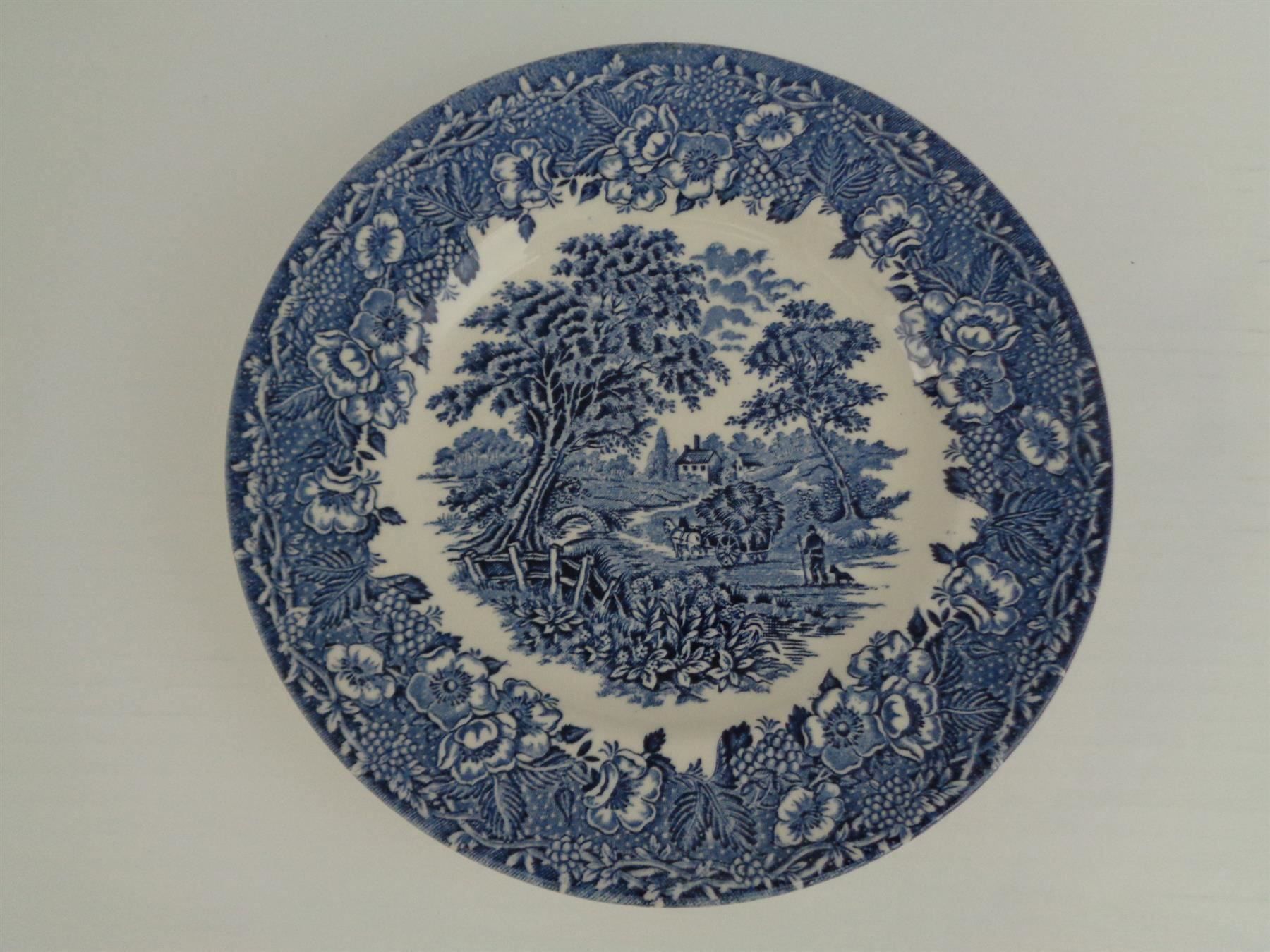 Teller: 6 Dessertteller - Ironstone England blau – Gebraucht aus Chur von omonia 1