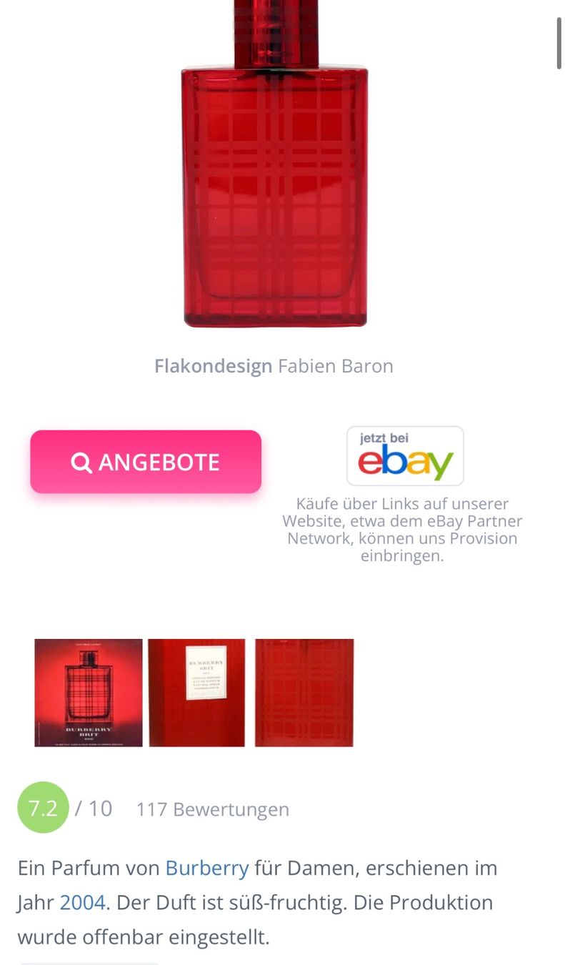 Burberry Profumi & Eau de Toilette: Burberry Brit Red - Eau de Parfum - Duftprobe - 2 ml. – Usato da Zürich venduto da deruja 2
