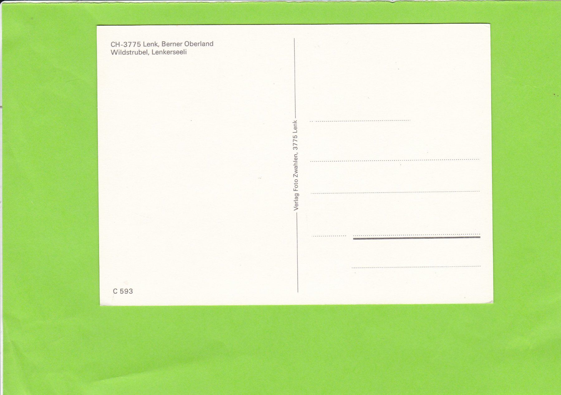 Cartoline postali: Lenk-Lenkerseeli-Langläufer – Usato da St. Peterzell venduto da neckertal 1