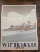 Affiche Game of Thrones Winterfell style vintage 