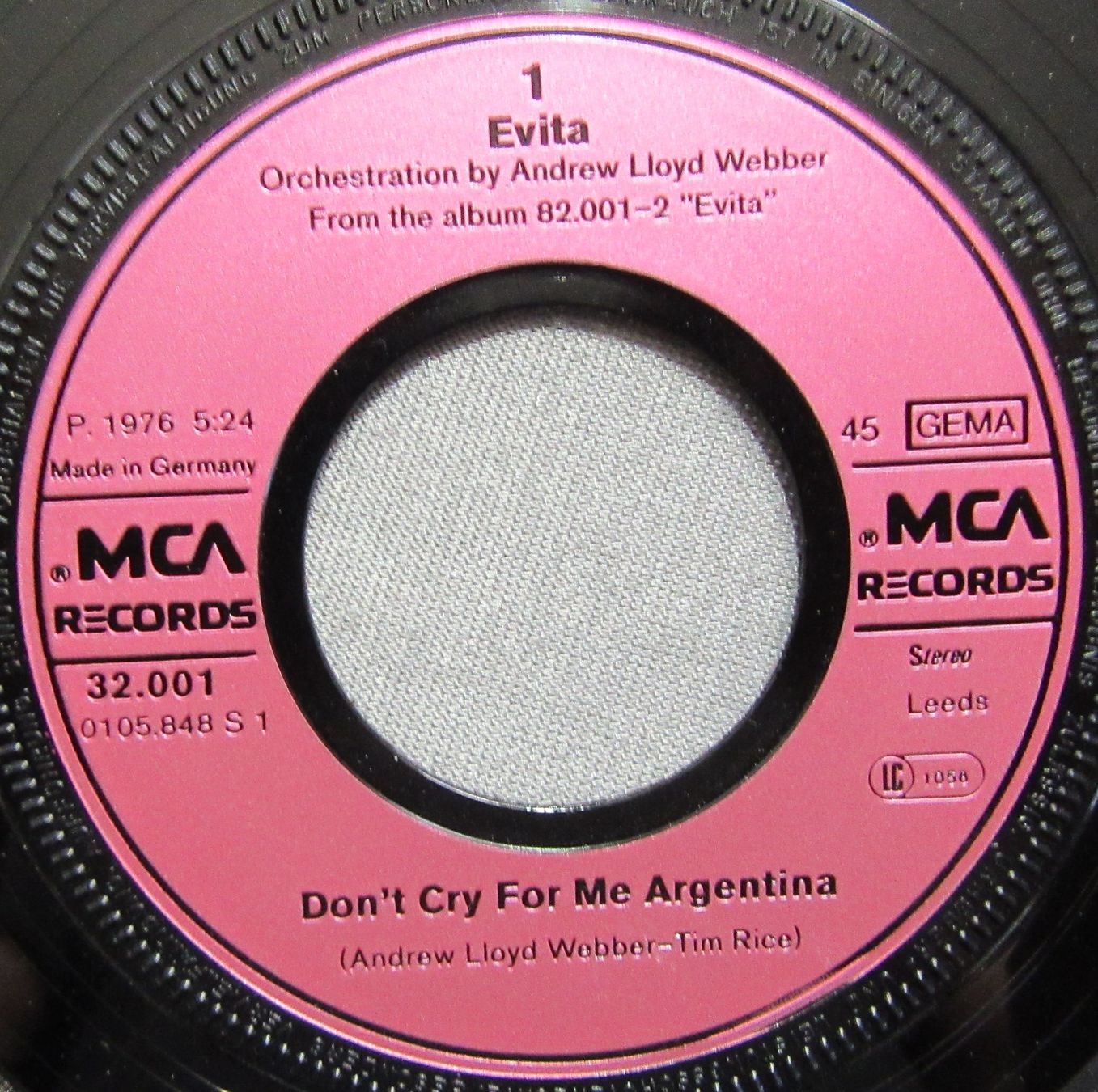 Dischi in vinile: Julie Covington - Don't cry for me Argentina - Single – Usato da Auenstein venduto da Padabimbim 2