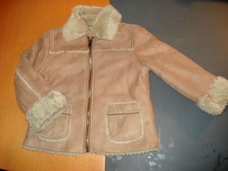 wunderschöne beige Kunstpelzjacke 4-5 J