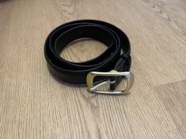 Schwarzer Ledergürtel - Neu