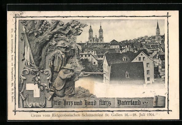 Ansichtskarten: St. Gallen, Eidgenössisches Schützenfe – Gebraucht aus Berlin von bartko-reher