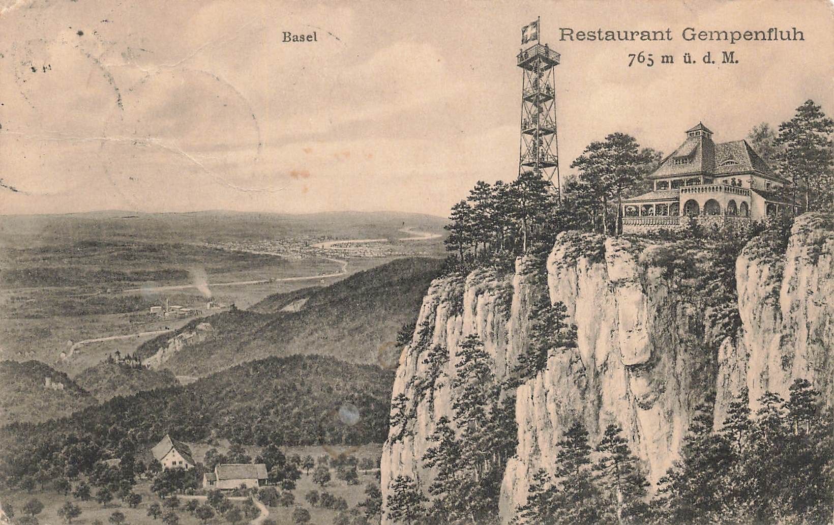 Ansichtskarten: Restaurant Gempenfluh Basel (SO) – Gebraucht aus Biasca von Blenio71