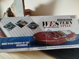 Bateau télécommandé "Western Style" vintage, 40 cm🚤