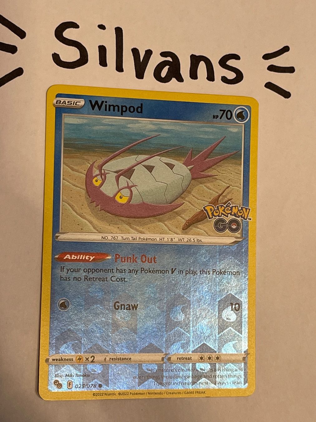Pokémon Carte collezionabili: Wimpod Reverse Holo 025/078 Pokemon Go Englisch – Nuovo (secondo la descrizione) da Wil SG venduto da Silvans