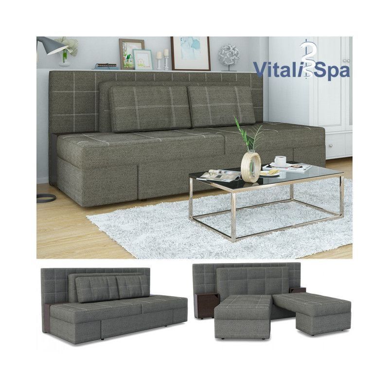 Divani: Sofa Dreisitzer mit Schlaffunktion - Grau/Anthrazit – Nuovo e nell'imballaggio originale da Wallenwil venduto da toesstal-vertrieb 2