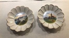 Duo Porzellan-Schälchen mit Souvenir-Motiven