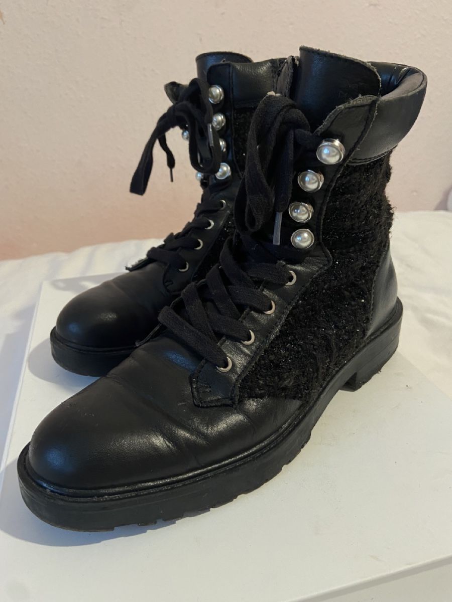 Zara Scarpe da donna: Bottines noires perlées Zara – Usato da Chêne-Bougeries venduto da sor_9rzp 4