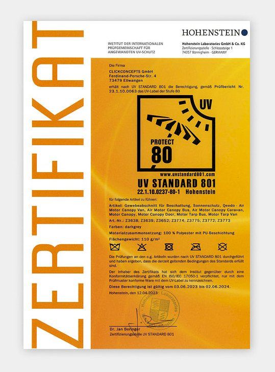 Verande & Tende da sole: Qeedo Motor Tarp Universal Vorzelt – Nuovo e nell'imballaggio originale da Bottighofen venduto da zaap 8