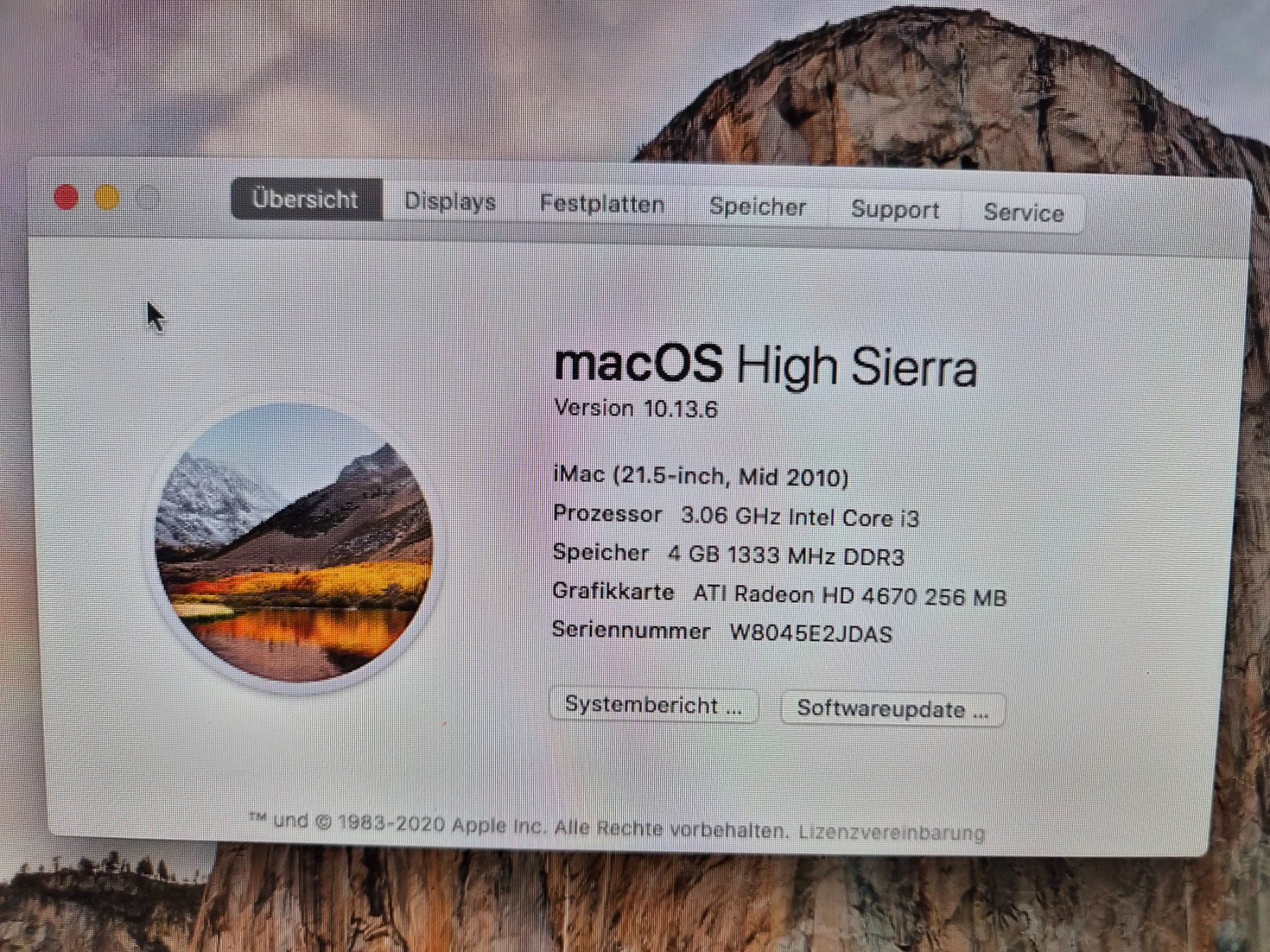 Apple PC: iMac 21.5 Zoll Mid 2010 macOS High Sierra Intel Core i3 – Usato da Zürich venduto da Joselito0 1