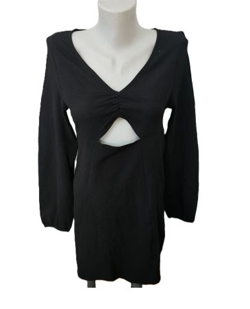 Sexy Kleid Gr. S Schwarz Gothic meets Business mit Cut-Outs