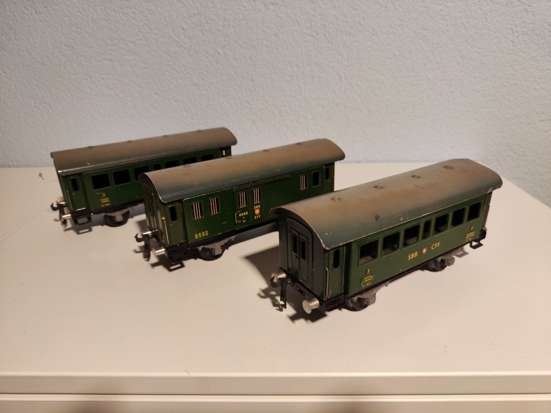 Buco Modellini di ferrovie: Buco 3 Wagen bespielt – Usato da Gutenswil venduto da spur0hans