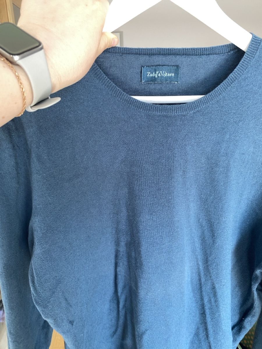Pullover & Sweatshirts: Zadig & Voltaire Pull/Pullover Kaschmir XL blau petrol – Gebraucht aus Muensingen von drleevsy 4