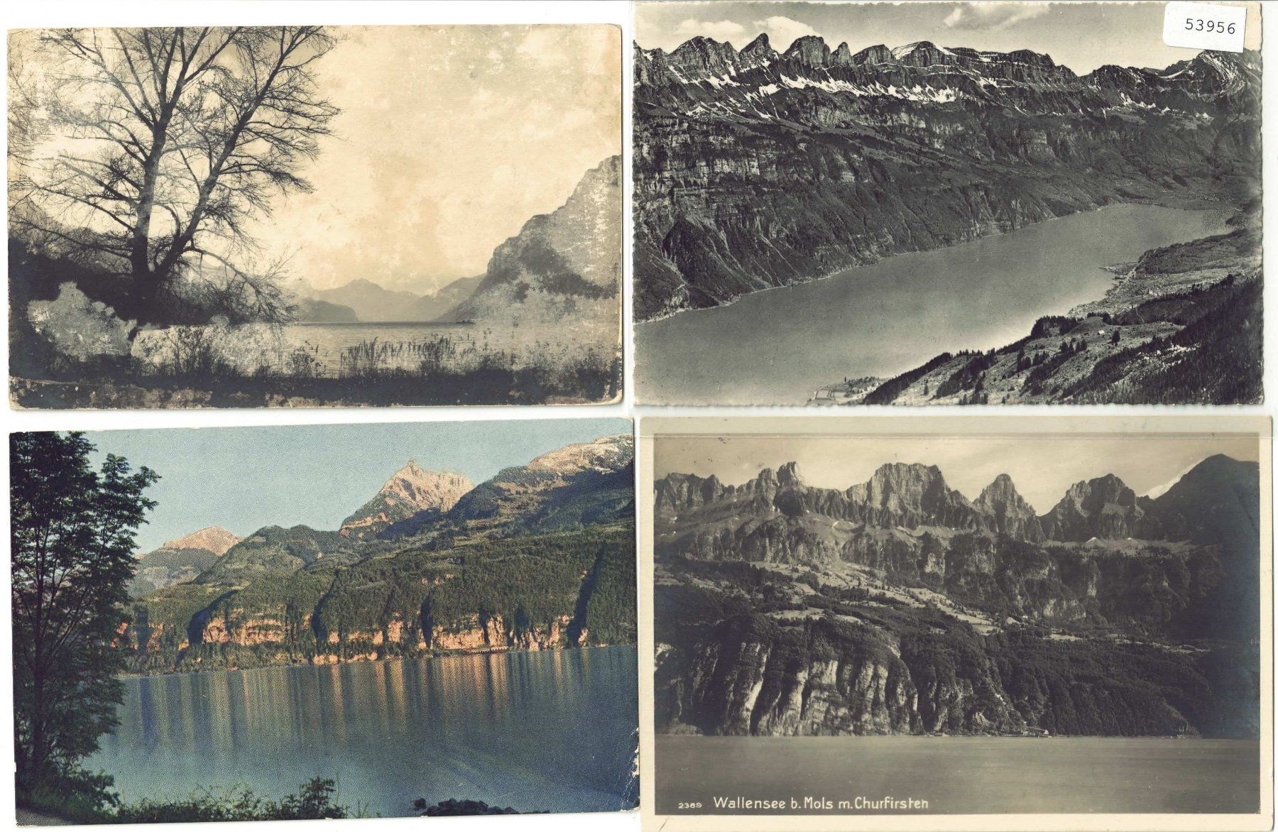 Ansichtskarten: 4 AK - Am Walensee Wallensee – Gebraucht aus Ettingen von Kartenplanet
