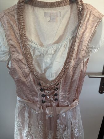 Dirndl Kleid Grösse unbekannt rosa Spitze gebraucht