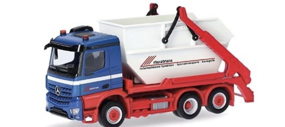 Herpa Riwatrans Mercedes Benz Arocs M Absetzmulden-LKW 3a | Kaufen auf ...