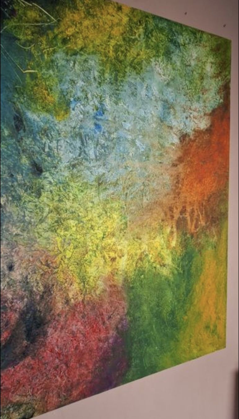 Dipinti: Gemälde " Farbträume" handmade 90×90 – Nuovo (secondo la descrizione) da Riehen venduto da Steinbock1970 4