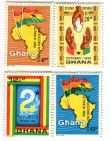 Briefmarken "Tag der Republik". Ghana