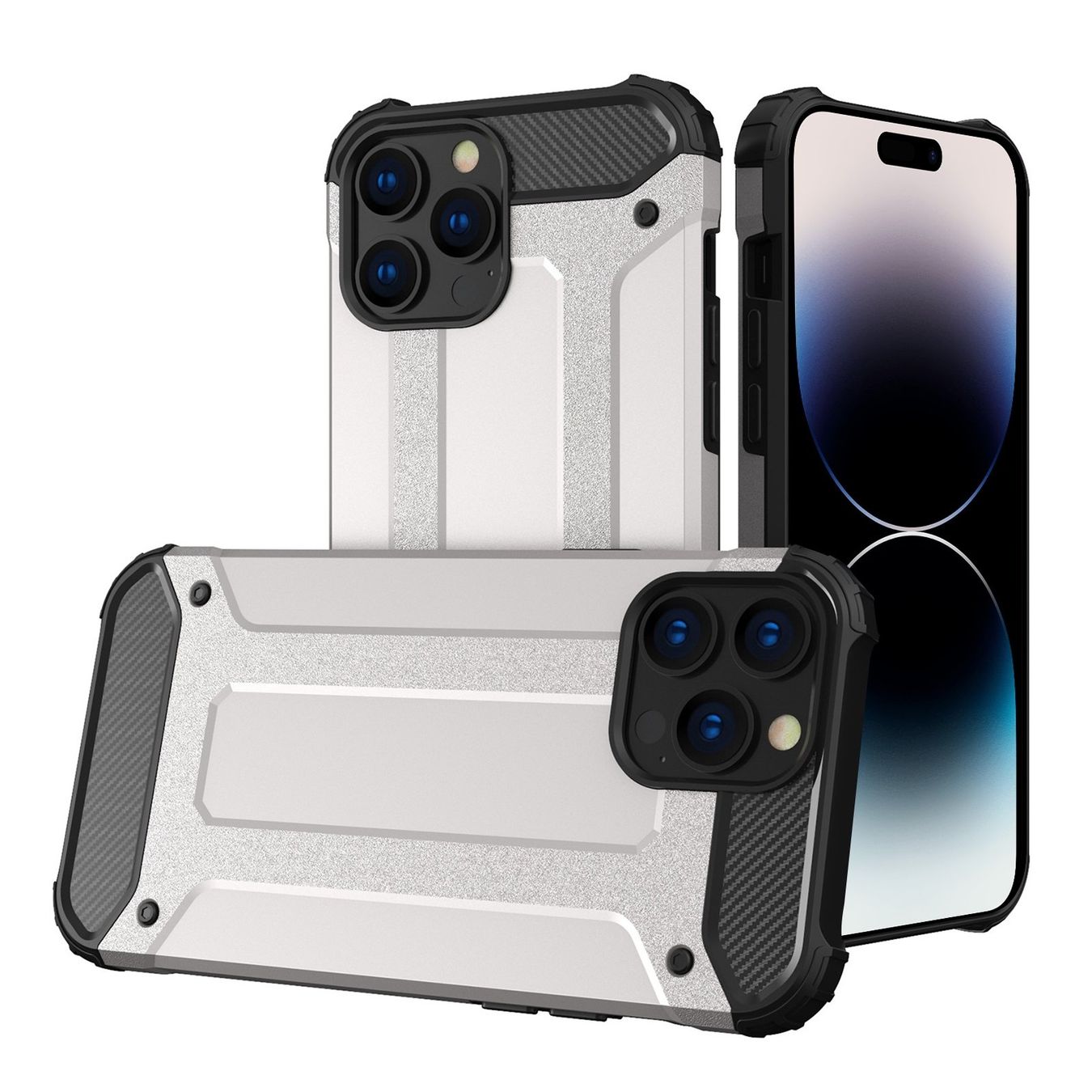 Cover & Protezioni schermo: Pour iPhone 14 Pro Max Magic Armor Coque en TPU (Argent) – Nuovo e nell'imballaggio originale da Renens VD venduto da Accessoryworldch
