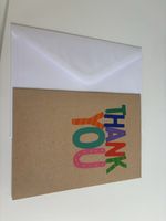 Bunte Danke Karte mit weissem Couvert  