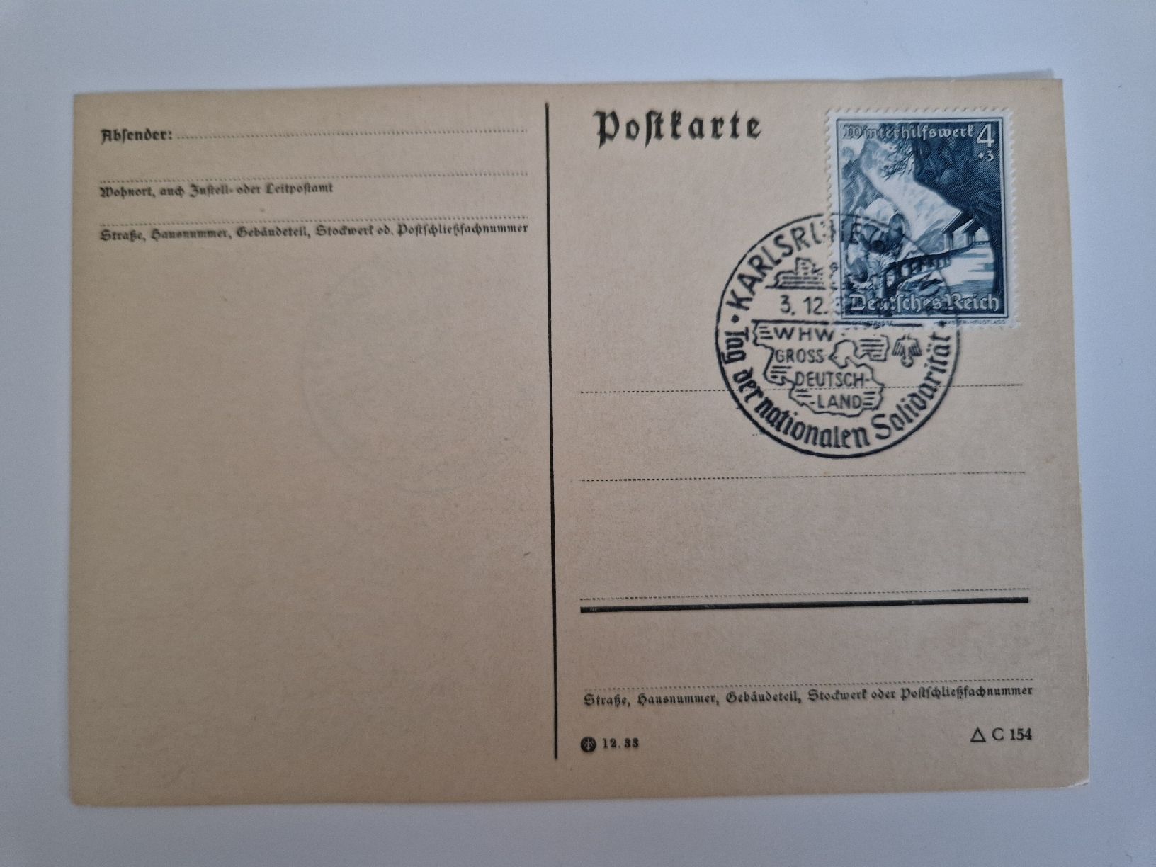 Tutti i francobolli: Deutsches Reich Postkarte Briefmarke 1938 – Usato da St. Gallen venduto da Enrico_SG