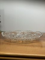 Glasschale, Kristall, Vintage, Durchmesser 28 cm ✨