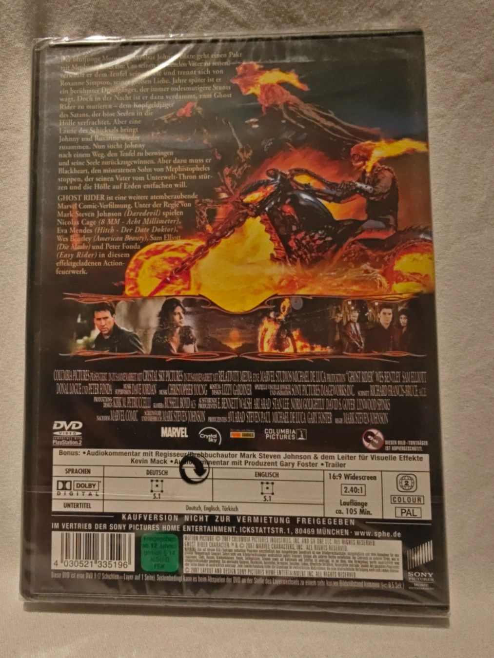 Tutti i DVDs: Ghost Rider mit Nicolas Cage – Nuovo e nell'imballaggio originale da Gutenswil venduto da Vulcano21 1