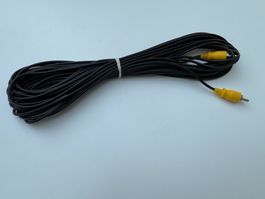Langes koaxiales Kabel, 8m, mit Cinch-Stecker, Schwarz, NEU