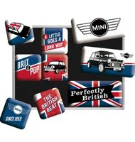 Mini Cooper Union Jack Magnet Set 9teilig (Art. 83079)