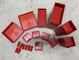 Rote Sortierboxen Sammlung Lista Neuwertig!