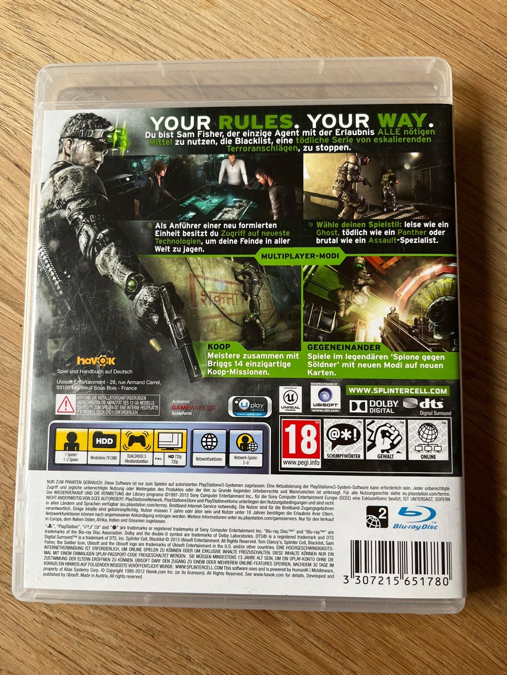 Sony Spiele: PS3 Spiel / Splinter Cell Blacklist – Gebraucht aus Hauptwil von pansira 1