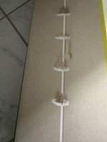 Teleskop-Badregal, Duschregal mit Ablage weiss