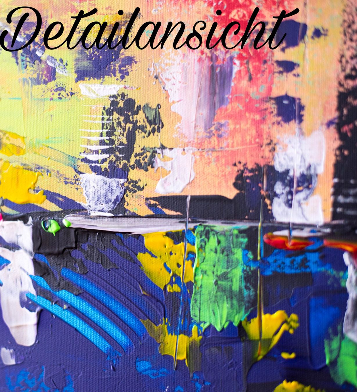 Dipinti: Acrylbild abstrakt Skyline bunt Unikat – Nuovo e nell'imballaggio originale da Rheinau venduto da Sussel 3