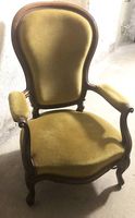 Fauteuil dit Roquillard  jaune moutarde