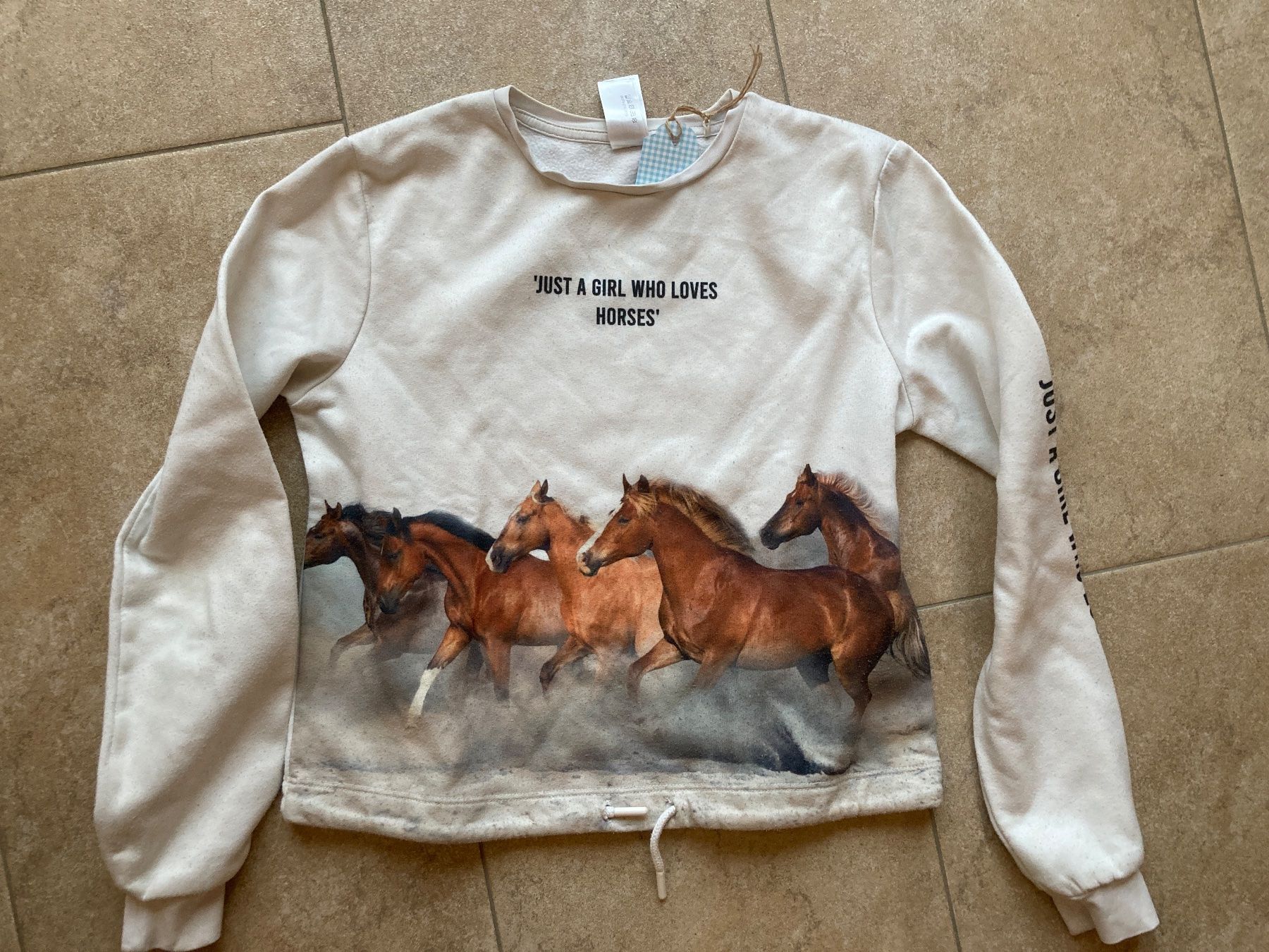 Maglioni & Felpe: Pullover C&A Pferdemotiv weiss Grösse 152/158 – Usato da Gelterkinden venduto da froggy80