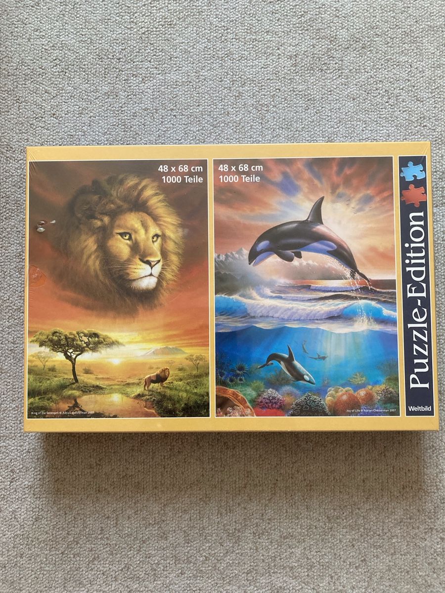 Puzzles: Puzzle Weltbild Edition: Orca / Löwe - 2x1000 Teile – Neu und originalverpackt aus Schübelbach von Mo-99