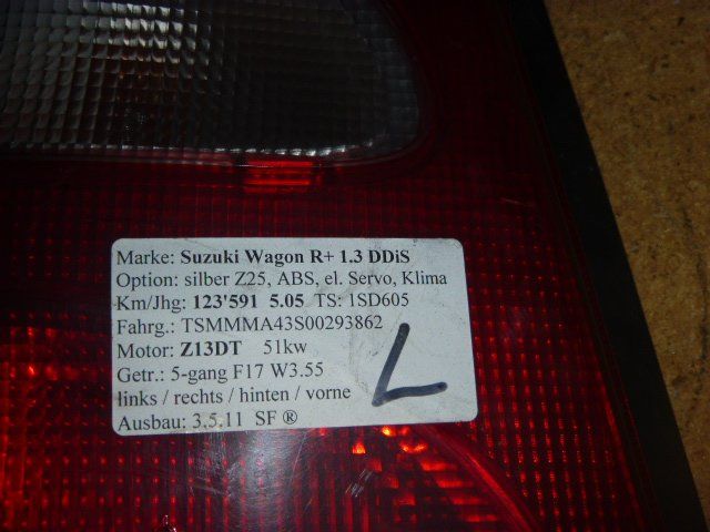 Suzuki Tutti pezzi di ricambio auto: Heckleuchte links Suzuki Wagon R 35670-83E00 – Usato da Güttingen venduto da TopMotor 2