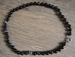 NEU: Achat Halskette  schwarz Collier Kette Schmuck