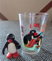 Pingu Glas mit Pingufigur(Bully)