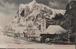 GRINDELWALD im Winter - Kirche & Wetterhorn