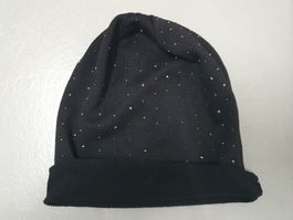 Damen Mütze schwarz mit Strass Steine Nieten / style Breaker