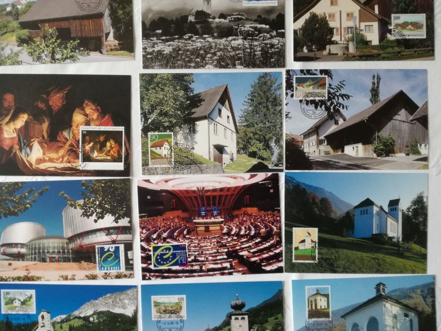 Tutti i francobolli: 25 AK verschiedene Maximumkarten Liechtenstein – Usato da Zürich venduto da Tolima194 3