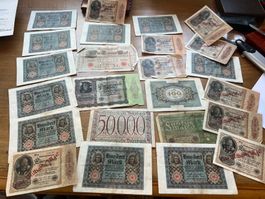 Konvolut Alte Banknoten Mark, Nr 217