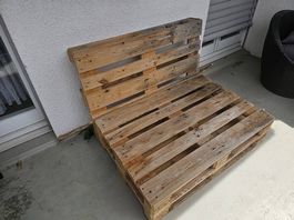 Paletten Lounge aus 3 Europaletten