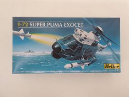 Heller Kit Hubschrauber SUPER PUMA EXOCET, 1:72 - Rarität!